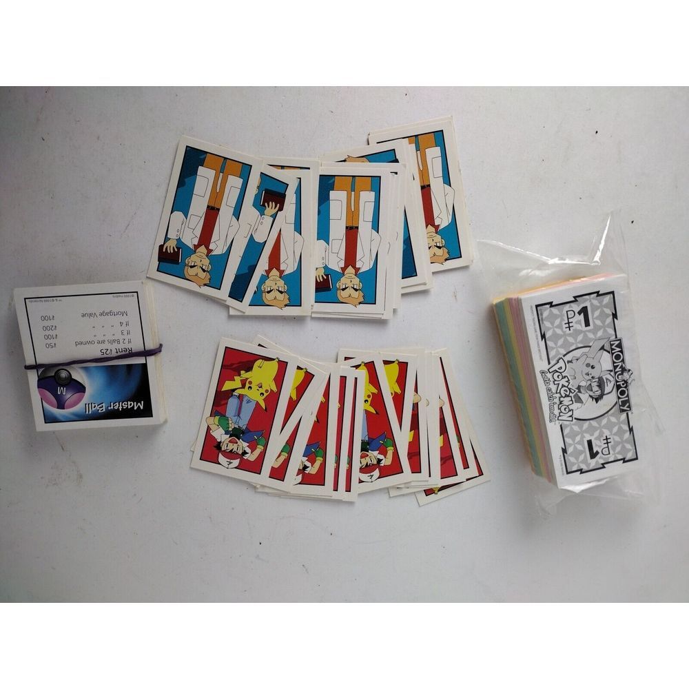 Pokemon Monopoly Gotta Catch Replacement Title Deeds, Prof Oak &‎ Trainer Cards